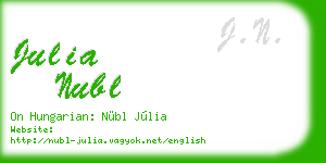 julia nubl business card