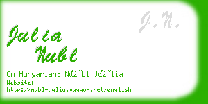 julia nubl business card